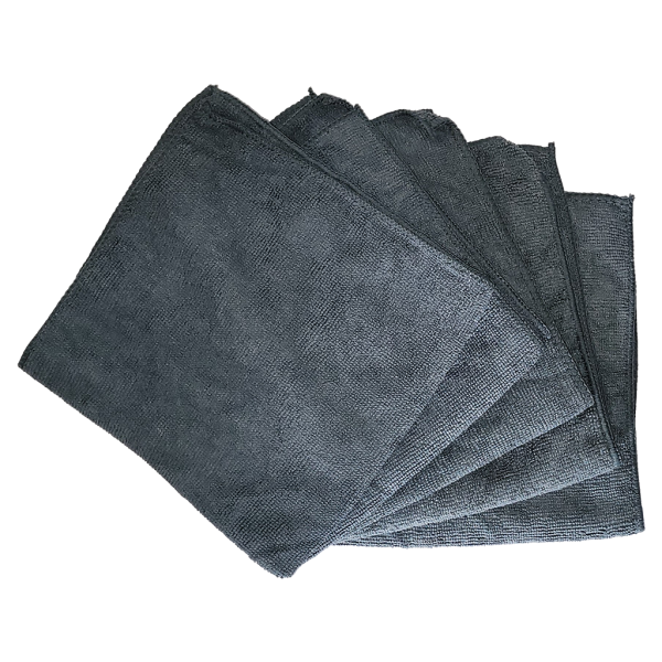 Set (5 Pieces) Microfibre Cloths - Dark Grey