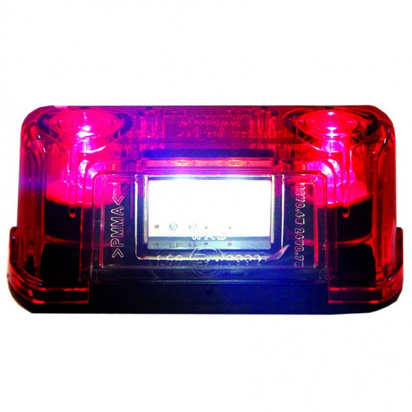 Kentekenplaatlicht/Positielicht 3 LED 12-24V - Rood