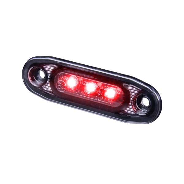Position Light Led SLD Red - Clear Dark Smoaked Lens