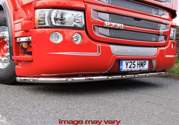 LoBar RVS Scania R Serie TYPE 2 Lage Bumper - 5 Witte & 2 Amber LED