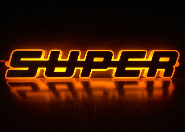 SUPER logo LED 24V - Oranje