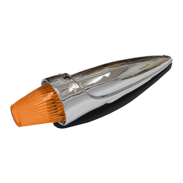 Toplamp LED Torpedo Chroom - Amber