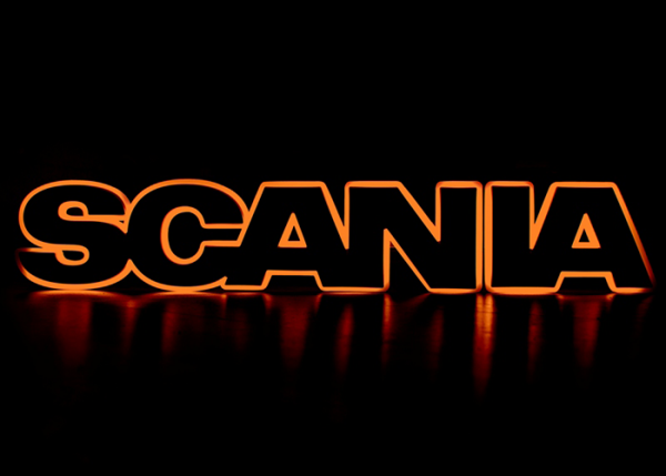 SCANIA letters LED - amber