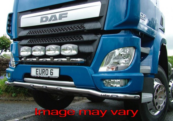 LoBar RVS voor DAF CF Euro6 STALEN BUMPER - 5 Witte & 2 Amber LED