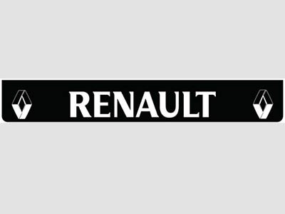 KUNSTSTOF ZWARTE SPATLAP MET RENAULT WIT, 2380X350MM, GROẞE SCHMUTZFÄNGER, SCHMUTZFÄNGER, Renault, KABINE AUSSEN