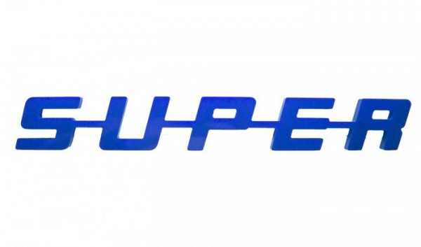 SUPER Logo Plastic - Blue