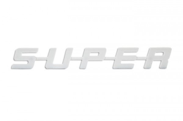 SUPER Logo Plastic - White