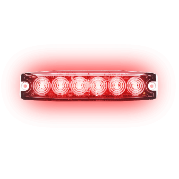 ULTRADUNNE 6-LED FLITSER - ROOD