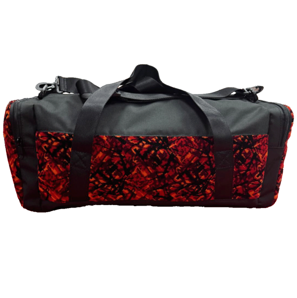 Truckers Travel Bag With Sides in Danish Fabric Red