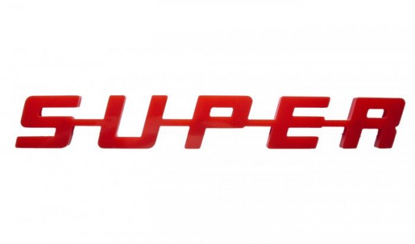SUPER Logo Plastic - Red