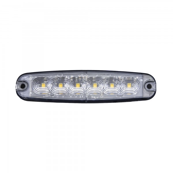 Cruise Light flitser 6 LED - helder glas - oranje LED