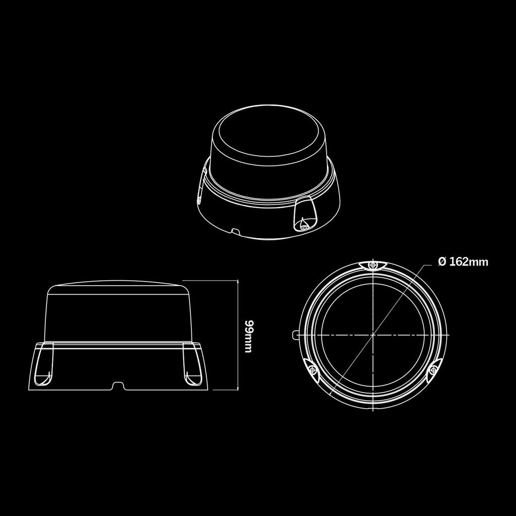 Freedom Lighthouse XL - Surface Mount - Amber Lens