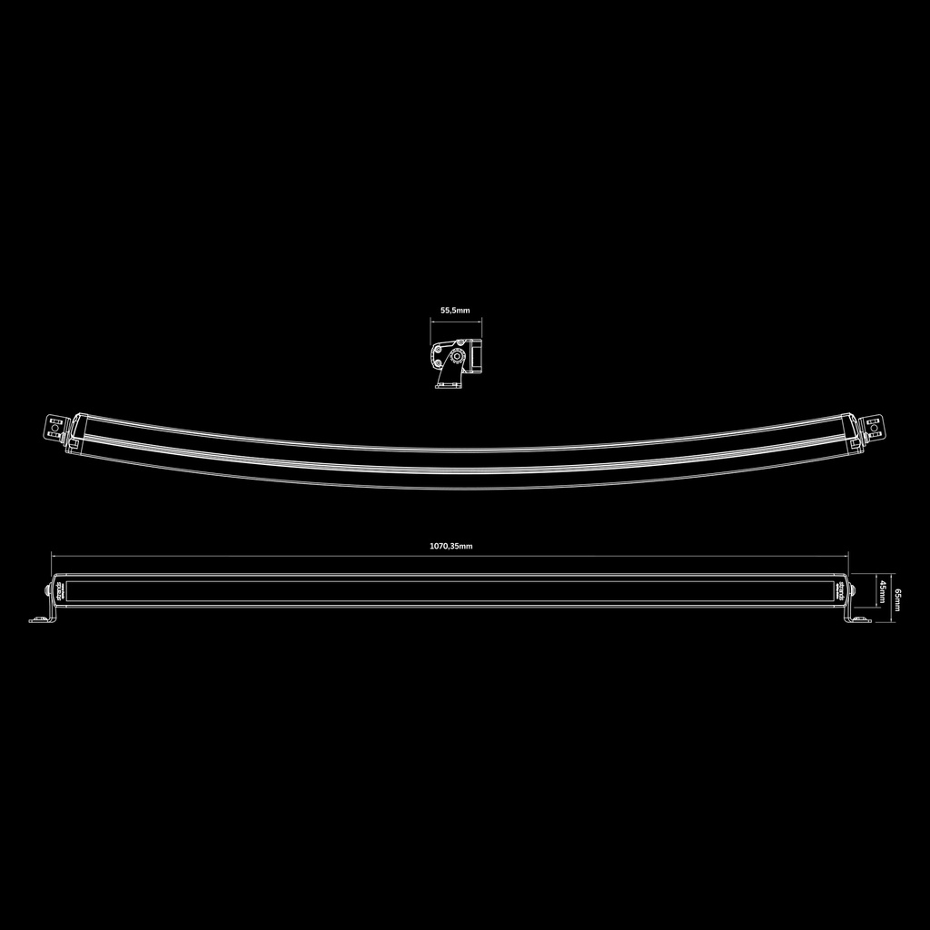 SIBERIA single row LED BAR 42 inch Curved