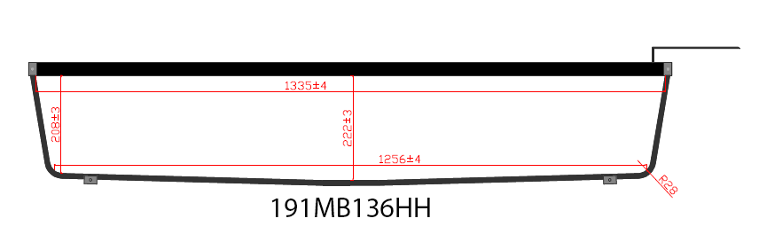 Nedking Ultra Thin White LED Truck Sign 24V - Mercedes Actros Stream Space 2500 137,5x22,5cm