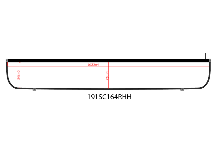 Nedking Ultra Thin White LED Truck Sign 24V - Scania 4/R-serie Topline 164,5x25cm