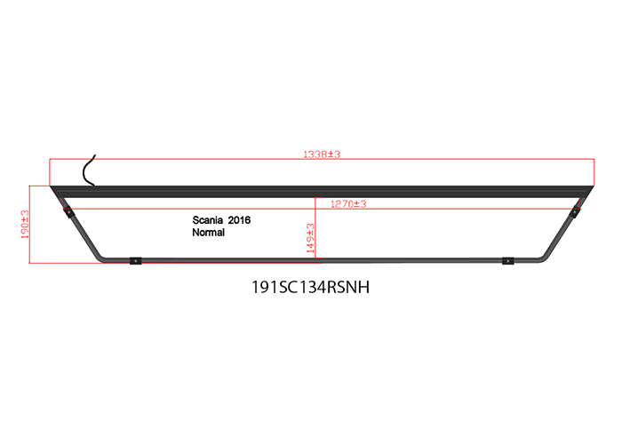 Nedking Ultra Thin White LED Truck Sign "3" 24V - Scania NextGen R/S Highline