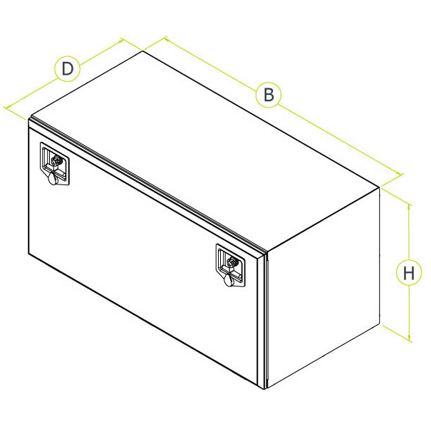 St. Steel Toolbox - W500xH350xD400mm