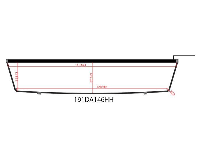 Nedking Ultra Thin White LED Truck Sign 24V - DAF XF105/106 Super Space Cab 146x28,5cm