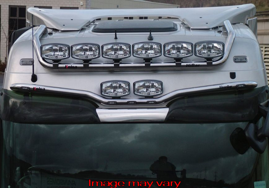 VisorBar St. Steel MB ACTROS MP3 MEGA SPACE - 5 White LED