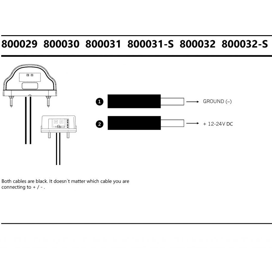 Number plate light 2 LED's + Red position light