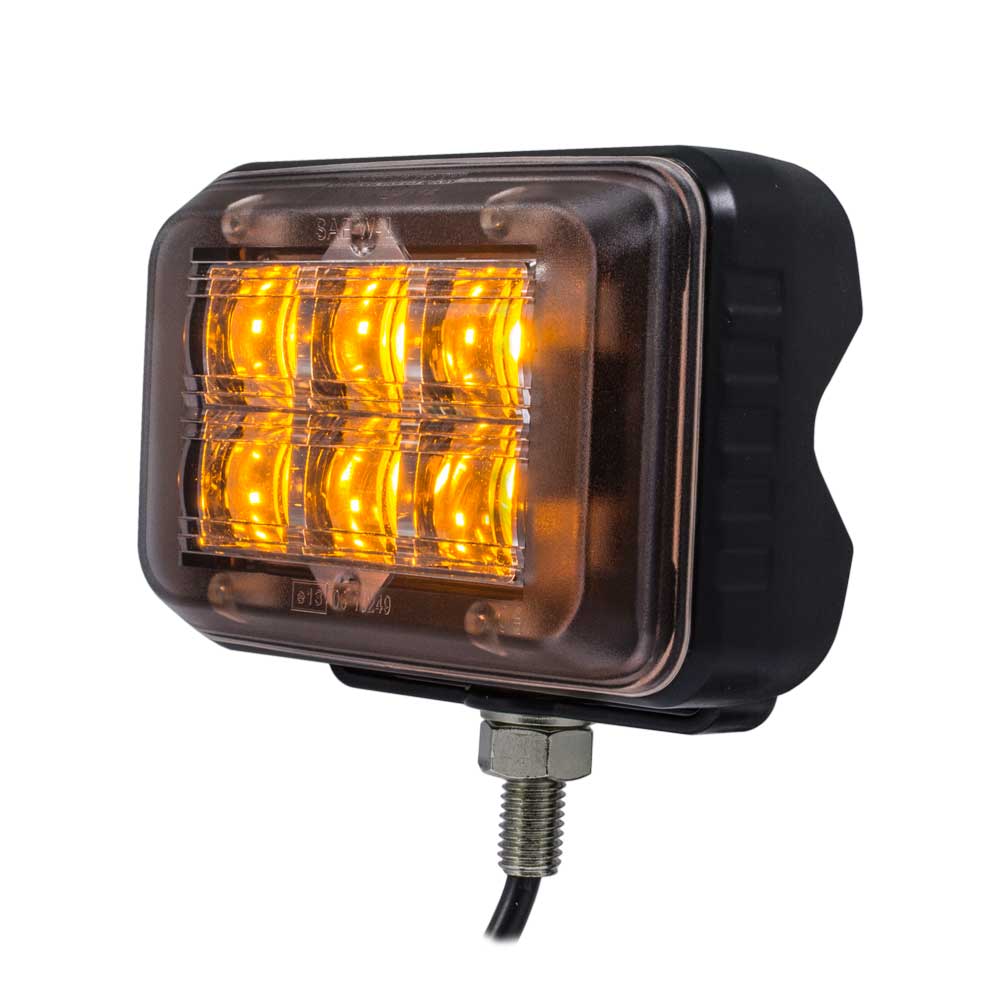 Strobe Light Orange 6 x 3 W Led's + Bracket