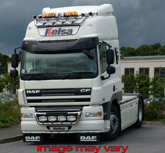 VisorBar St. Steel - DAF CF Space Cab - 5 White LED