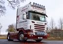 SideBars Aluminum Scania R2 wb.3,70 met lage SideSkirts (uitlaat onder auto) - 5 Amber LED