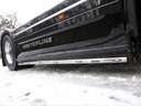 SideBars Aluminum Scania R2 wb.3,70m met lage sideskirts (uitlaat links zijkant voor) - 5 Amber LED