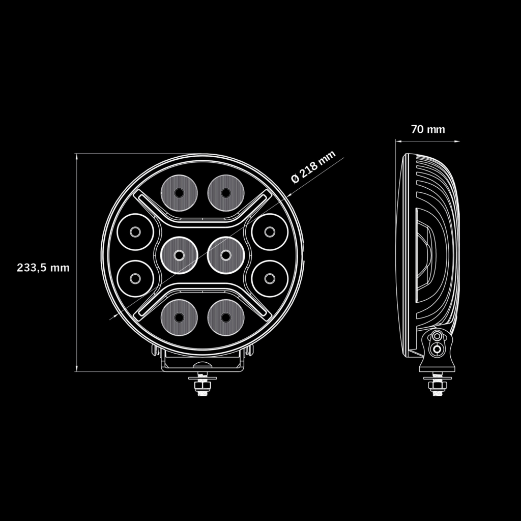 Dark Knight Intense 9" FULL LED driving light