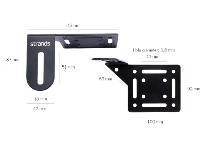 Strands universal bracketkit for Siberia led bars