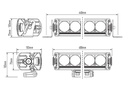 Lazer Triple-R 1000 LED Black + Pos.light 9-32V | 90W | IP67 | 8200 Lumen  W410xH73xD103mm (Width 103mm with supp.) 