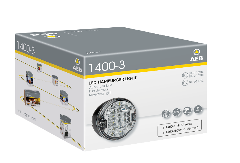 LED Reverse Light 9-33V Dia. 140mm | H. 84mm    1400-3 