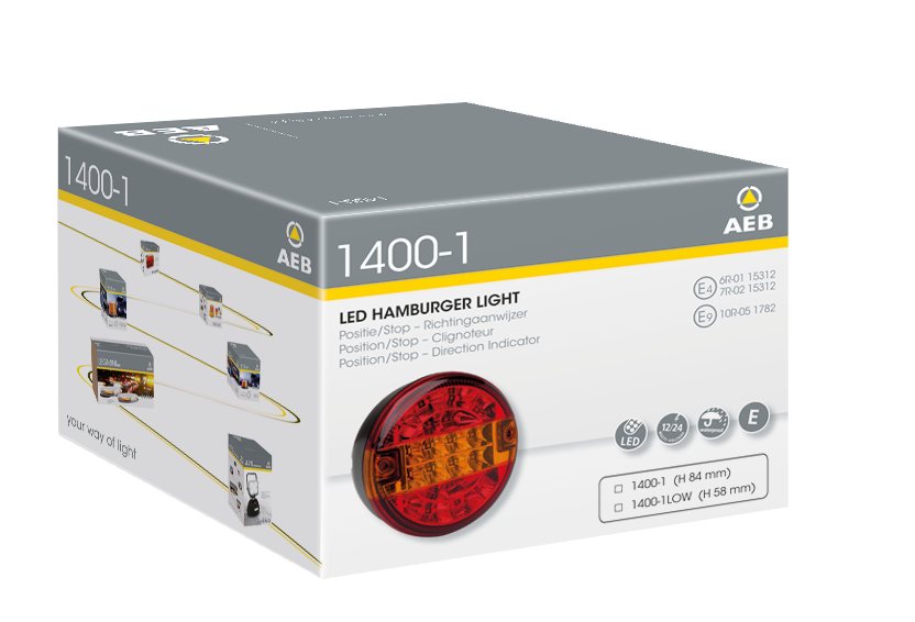 LED 3-Funct. Tail Light 9-33V Dia. 140mm | H. 84mm    1400-1 