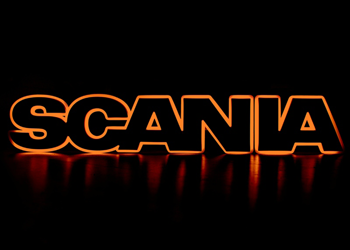 Scania LED lightbase for Scania (grill) logo