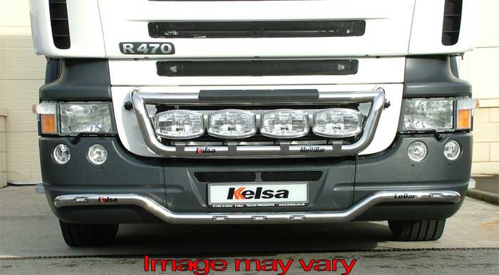 R SERIE TOT 11-2009 LOBAR LAGE BUMPER MET 5 ORANJE LED'S RVS