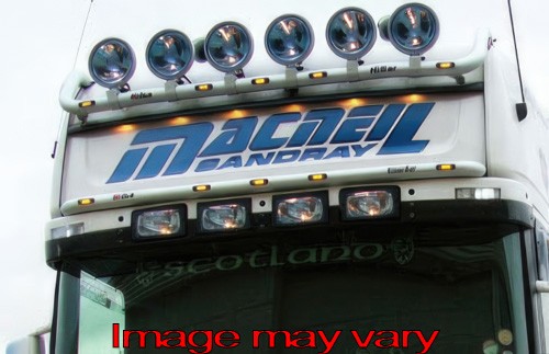 VisorBar Aluminum Scania 4/R Serie TOPLINE - 5 Amber LED