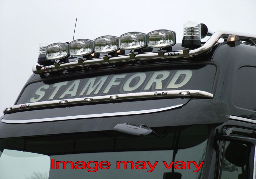 VisorBar St. Steel Volvo FM/FH 2008+ - 5 White LED