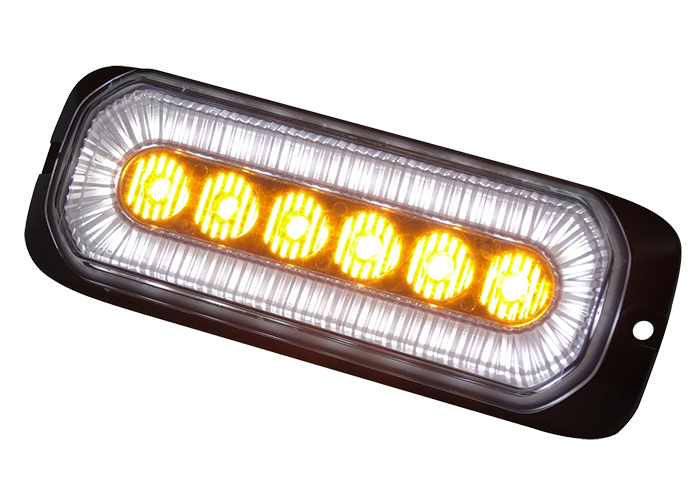 AMBER LED FLITSER MET WIT POSITIELICHT