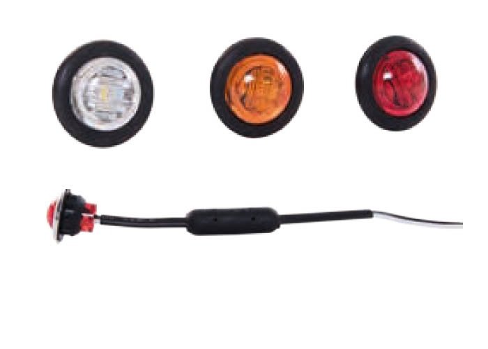 LED POSITIELICHT ROND ROOD 12/24V