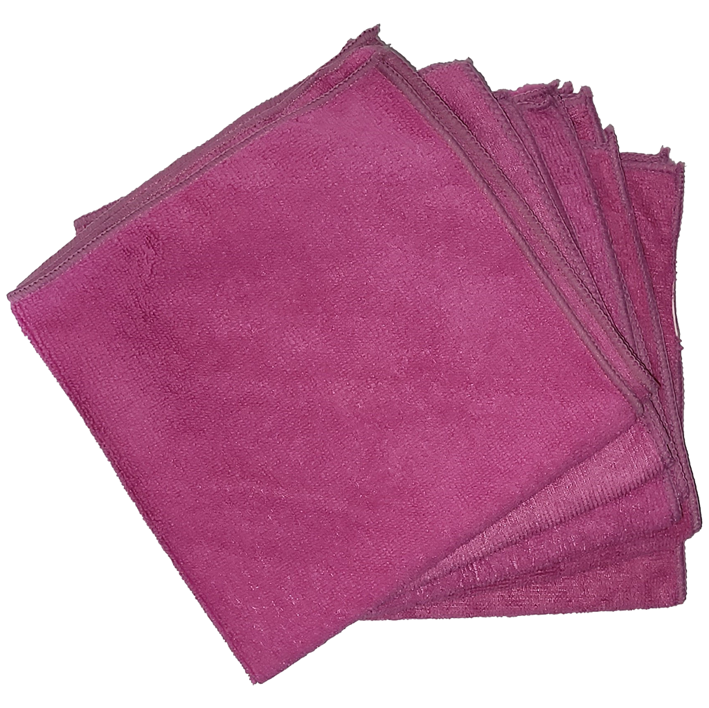 Set (5 Pieces) Microfibre Cloths - Pink