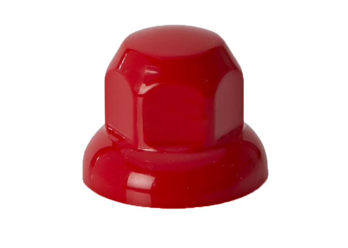 (32mm) Plastic red wheel nut caps (20 pieces)