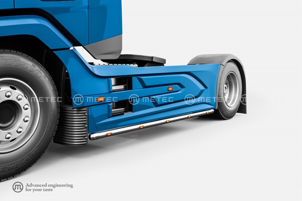 RVS Sidebars incl. LED's voor DAF XF (2021+) WB 3800mm