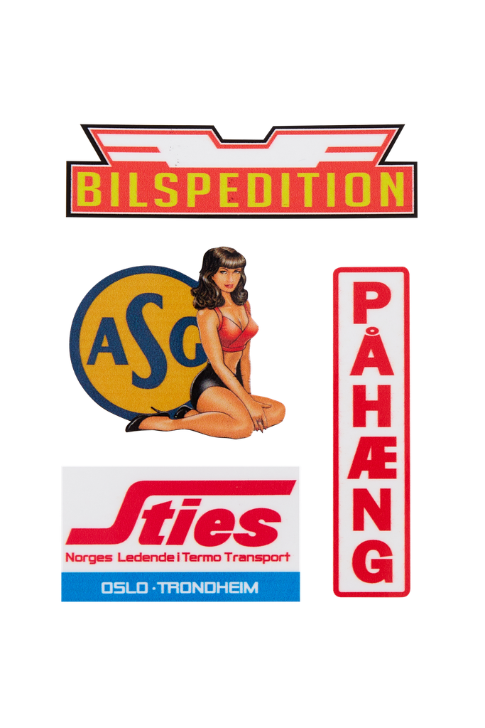 Aufkleberset Nr. 6 - Set mit 4 Aufklebern Bilspedition, ASG, Pahaeng, Sties