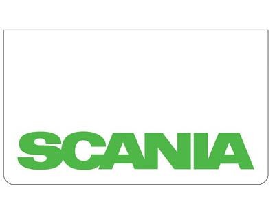 Mudflap for Scania | White with Green Print | 60x35cm