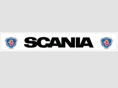 Mudflap Rear Bumper for Scania | White with Black Griffin Print | 238x35cm