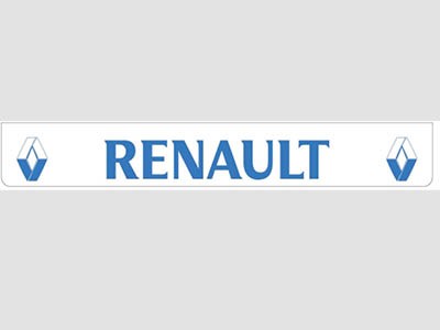 Mudflap Rear Bumper for Renault | White with Blue print | 238x35cm