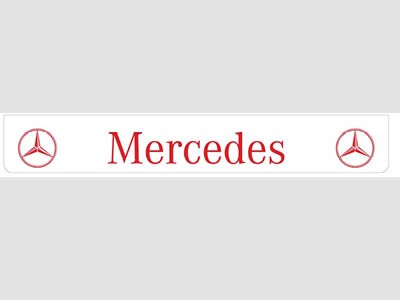 Mudflap Rear Bumper for Mercedes | White with Red print | 238x35cm