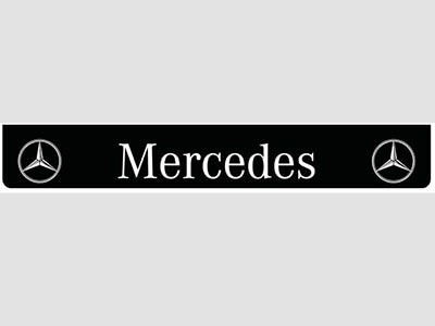 Mudflap Rear Bumper for Mercedes | Black with White print | 238x35cm