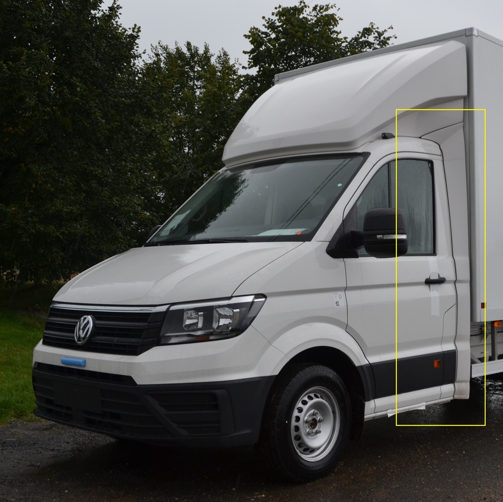 Sidefenders VW Crafter '17+ / MAN TGE - VWCR17-ZFM/CW Compatibel with Spoilers  VWCR17-40, VWCR17-50 & VWCR17-60 cm