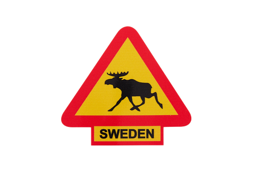 [500354] sticker - Verkeersbord Eland/Sweden